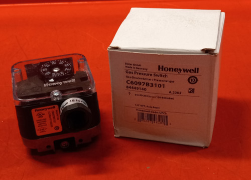 Honeywell C6097B3101 Gas Pressure Switch- 8449140