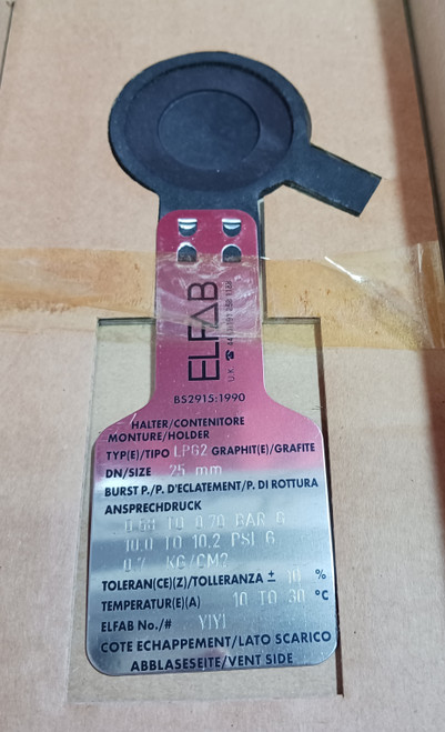 ELFAB LPG225G10EA Graphite Bursting Disc