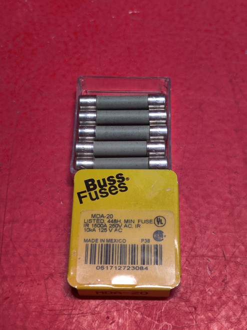 Bussmann MDA 20 Fuses (Pack of 5)