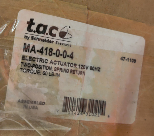 Schneider Electric MA-418-0-0-4 Damper Actuator