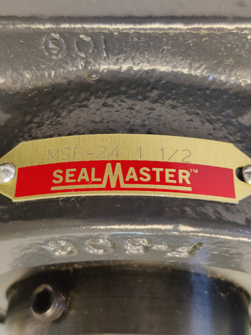 Sealmaster MSF-24 Four Bolt Flange Bearing, 1-1/2 in Bore, Cast Iron Housing, Set Screw Locking