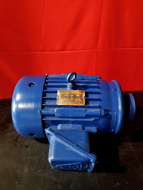 DELCO 5 HP ELECTRIC AC MOTOR 460 VAC 1755 RPM 215C FRAME 3 PHASE  #2G2154C2