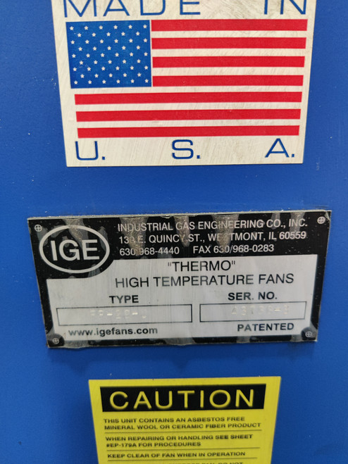 IGE "Thermo" High Temperature Axial Flow Fan, FP-29-U