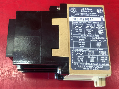 Allen Bradley 700-P200A1, Contact Relay Series B