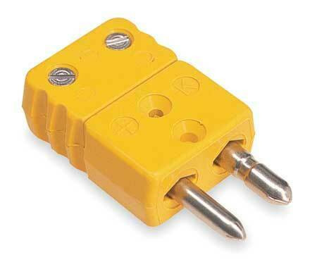 Thermocouple Male Plug, Standard,  2 Pin - J, K, N, R, S, T