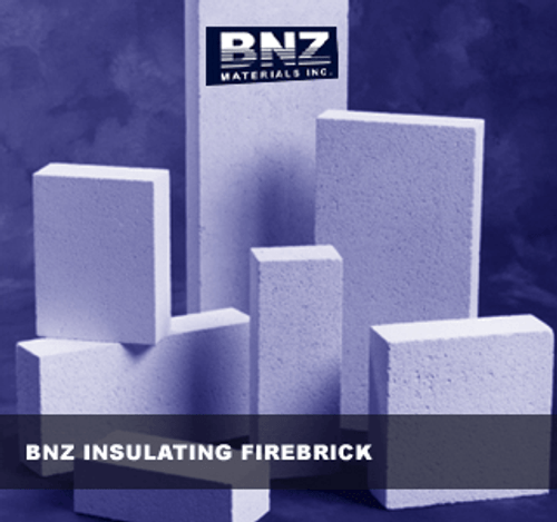 BNZ Materials 9 x 4.5 x 3 - 2.75" 2300°F #1 Wedge Insulating Firebrick - 10ct Box