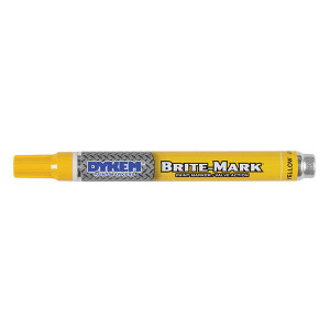 ITW ProBrands Brite-Mark Permanent Paint Markers Medium Tip Yellow