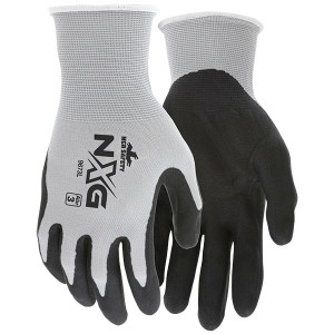MCR Safety NXG Foam Nitrile Dip Gloves Medium Black Gray