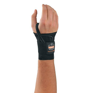 Ergodyne ProFlex 4000 Single-Strap Wrist Support Left Small Black