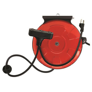 Southwire 3-Outlet Cord Reel w Locking Plug - Red