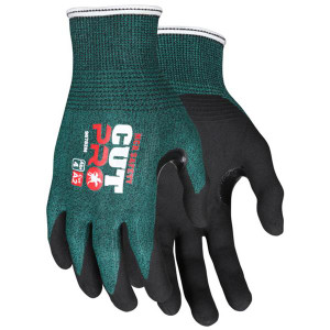 MCR Safety Cut Pro Nitrile Palm Coated Gloves w Hypermax Shell X-Small Green Black
