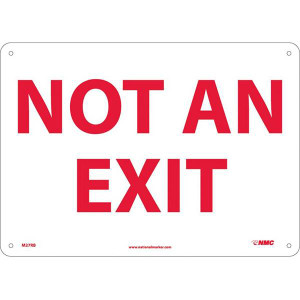 NMC "Not An Exit" Sign - Clear