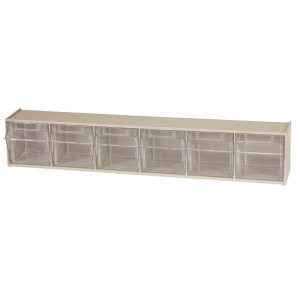 Akro-Mils Tiltview Bins Cabinet System 6 Bin - Clear