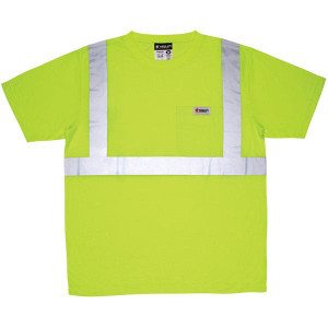 MCR Safety Class 2 Short Sleeve T-Shirt Large Fluorescent Lime