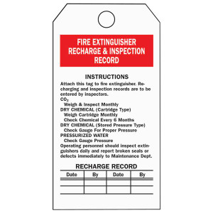 Brady Fire Extinguisher Inspection Tags