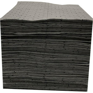 FyterTech Essentials Universal 2-Ply Sorbent Pads Medium Weight 15" x 18" Gray