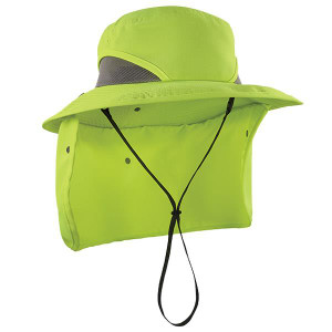 Ergodyne Chill-Its 8934 Ranger Hat w Neck Shade Large X-Large Lime