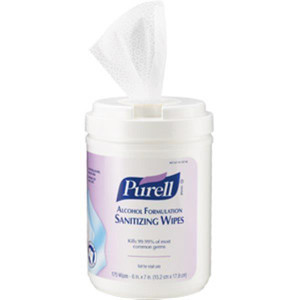 Gojo Purell Alcohol Formulation Sanitizing Wipes - White