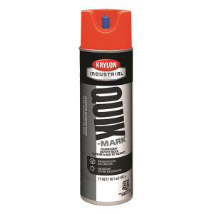 Krylon Quik-Mark Inverted Marking Paint Water Based Fluorescent Safety Red