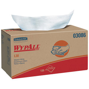 WypAll* L30 Wipers Pop-Up Box White