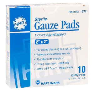 HART Health Gauze Pads 2" x 2" First Aid Supplies Hart Health