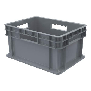 Akro-Mils Straight Wall Container Solid Sides & Base Gray (YAM) (YAM)