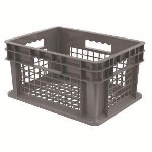 Akro-Mils Straight Wall Container Mesh Sides & Base Gray (YAM)
