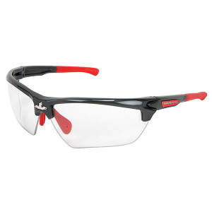 Gun Metal Red Frame Safety Eyewear