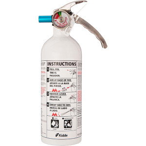Kidde 2 lb BC Mariner 5 Extinguisher MAR5 w Metal Valve & Plastic Strap Bracket (Disposable)