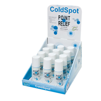 Point Relief Point Relief ColdSpot Lotion - Retail Display with 12 x 3 oz Roll-on Applicator