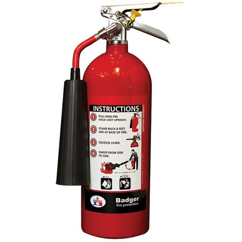Badger Extra 5 lb CO2 Fire Extinguisher w Wall Hook
