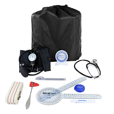 Baseline PT Student Kit with standard items. Bubble inclinometer