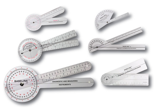 Baseline Baseline Plastic Goniometer - 6-piece Set, 25-pack