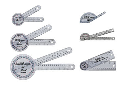 Baseline Baseline Plastic Goniometer - HiRes 6-piece Set, 25-pack