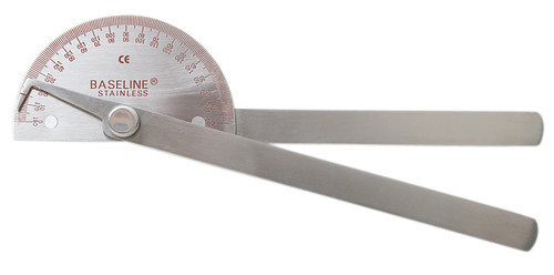 Baseline Baseline Metal Goniometer - 180 Degree Range - 8 inch Legs