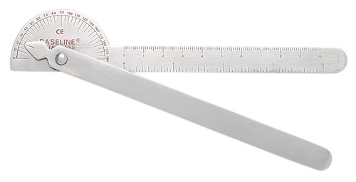 Baseline Baseline Metal Goniometer - 180 Degree Range - 6 inch Legs - Robinson, 25-pack