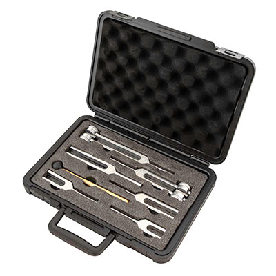 Baseline Baseline, Tuning Fork plus Striker with protective carrying case, 6-piece set (128, 256, 512, 1024, 2048, 4096 cps)