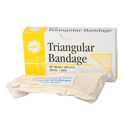 HART Health Triangular Bandage 40" Sterile Compressed Fabric First Aid Supplies