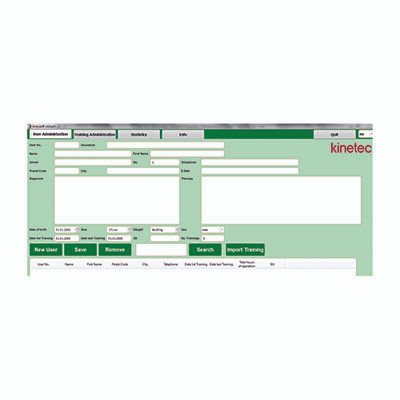 Kinetec Kinevia Cockpit Software