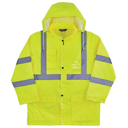 Ergodyne Glowear 8366 Lightweight Hi-Vis Class 3 Rain Jackets, Type R