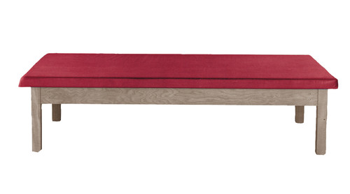 CanDo wooden platform table - fixed height, upholstered, 6' x 3' x 21"