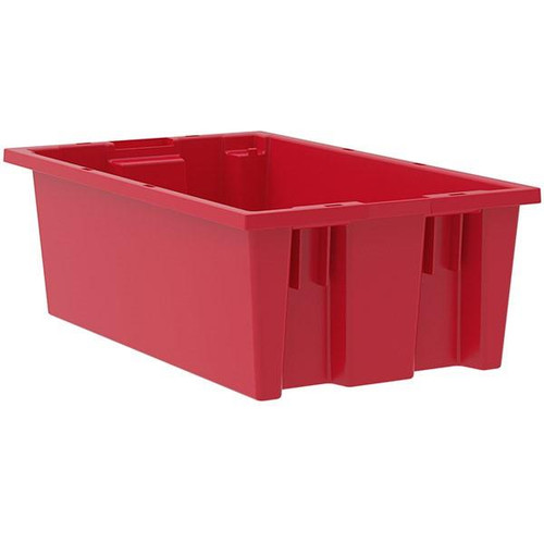 Akro-Mils Nest & Stack Tote 18"L x 6"H x 11"W Red