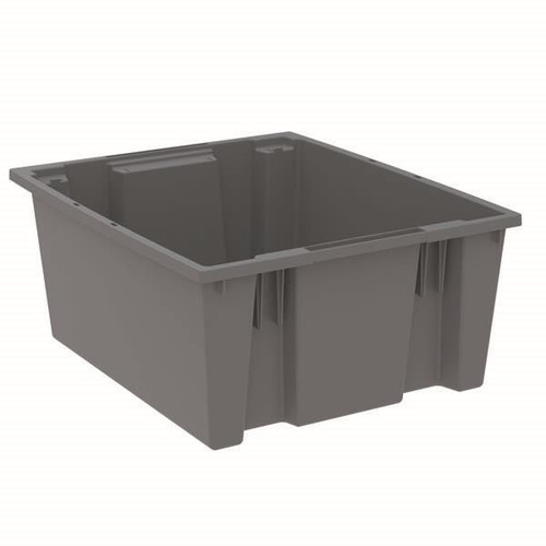 Akro-Mils Nest & Stack Tote Gray