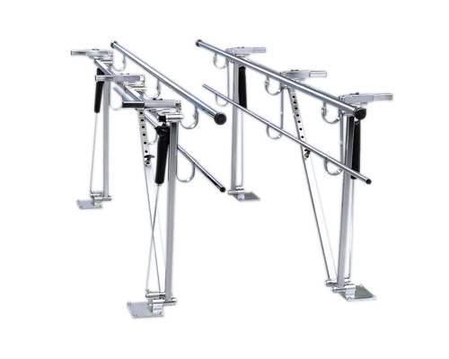 CanDo Parallel Bars, floor mounted, height and width adjustable, 10' L x 8" W x 31" - 41" H