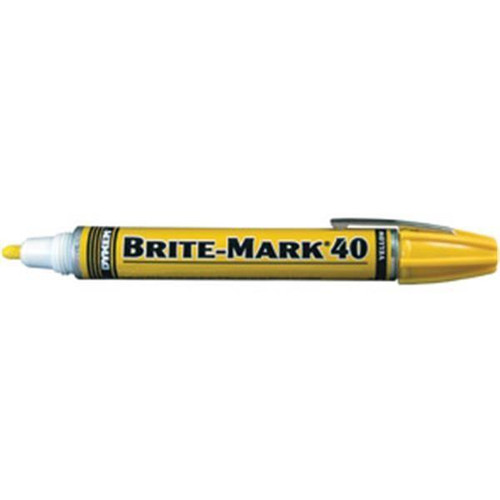 ITW ProBrands Brite-Mark 40 Medium Tip Permanent Paint Markers Yellow