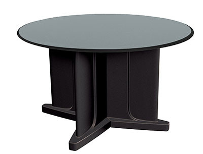 Cortech USA Table, Round Dura-Edge, Plain Top, Xbase-Legs, 48"