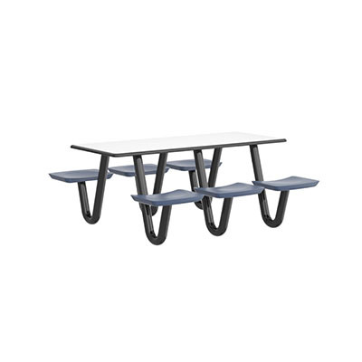 Cortech USA Anchor Table, 6 Midnight Blue Seats, Rectangle, 30" x 72"
