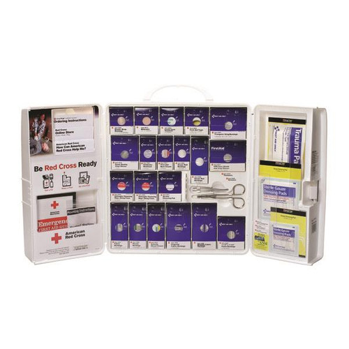 50-Person SmartCompliance Red Cross Standard Industrial First Aid Kit without Medications