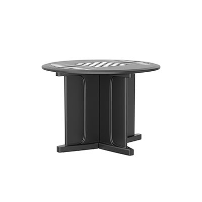 Cortech USA Endurance Table 42" Round X-Base Flame Retardant Game Top, Black