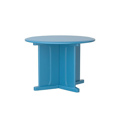 Cortech USA Endurance Table 42" Round X-Base Flame Retardant, Slate Blue
